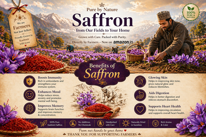 SaffronTownKashmir™ Pampore Mongra Saffron | Hand-Harvested Kashmiri Red Gold | Grade A+ Pure Kesar