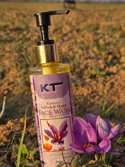 SaffronTownKashmir&Co™ Premium Kashmiri Saffron & Honey Face Wash | Deep Cleansing & Natural Glow | For All Skin Types