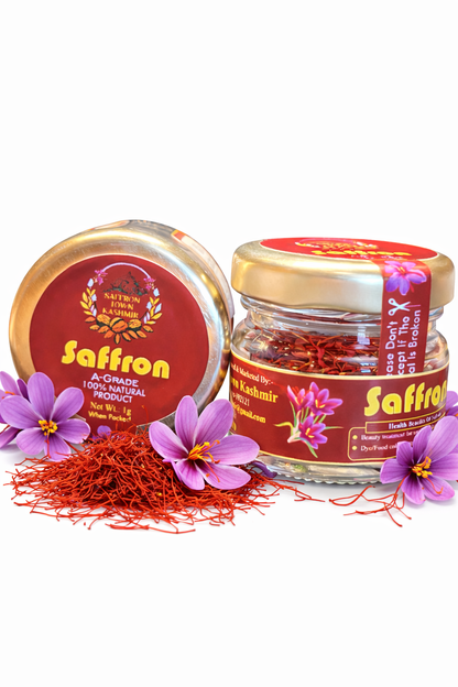 SaffronTownKashmir™ Pampore Mongra Saffron | Hand-Harvested Kashmiri Red Gold | Grade A+ Pure Kesar