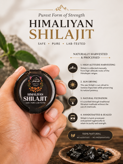 SaffronTownKashmir&Co™ Pure Ladakhi Shilajit Resin | Authentic Himalayan Shilajit | Rich in Fulvic Acid & Trace Minerals | Naturally Harvested & Traditionally Processed