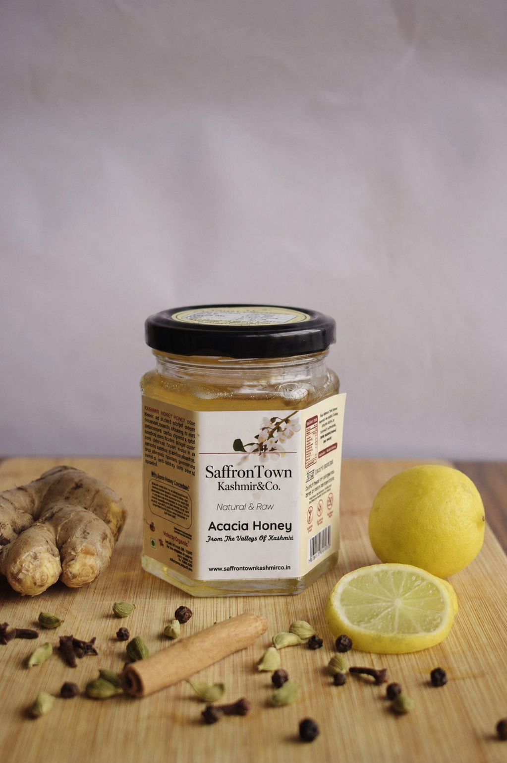SaffronTownKashmir&Co.™ Kashmiri Acacia Honey | 100% Pure Raw Natural Honey | Unprocessed & Unfiltered